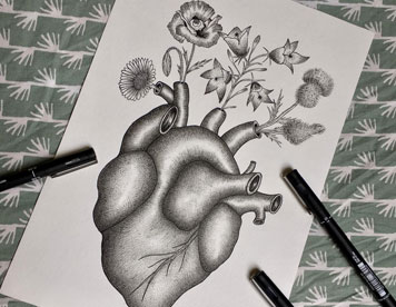 Coeur en fleur